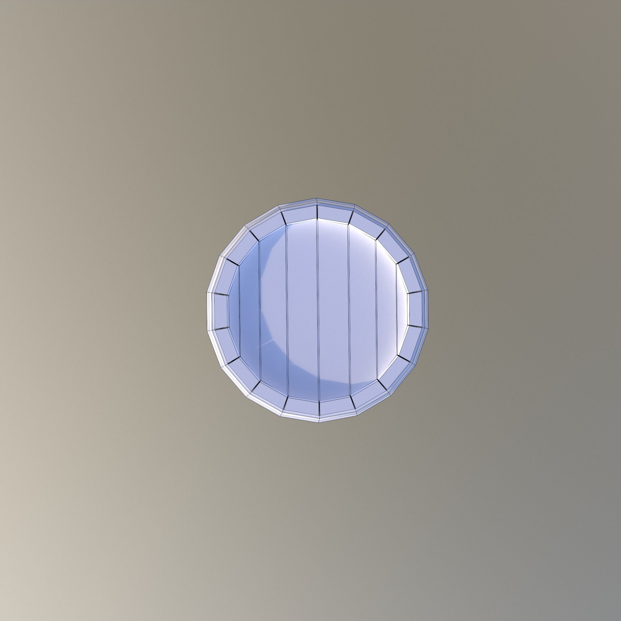 Wooden Barrel Free low-poly 3D model_4