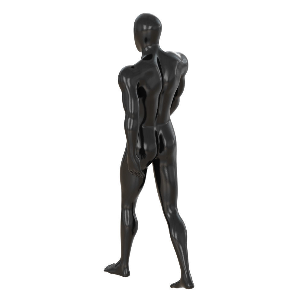 Abstract mannequin sports body 77 3D model_4