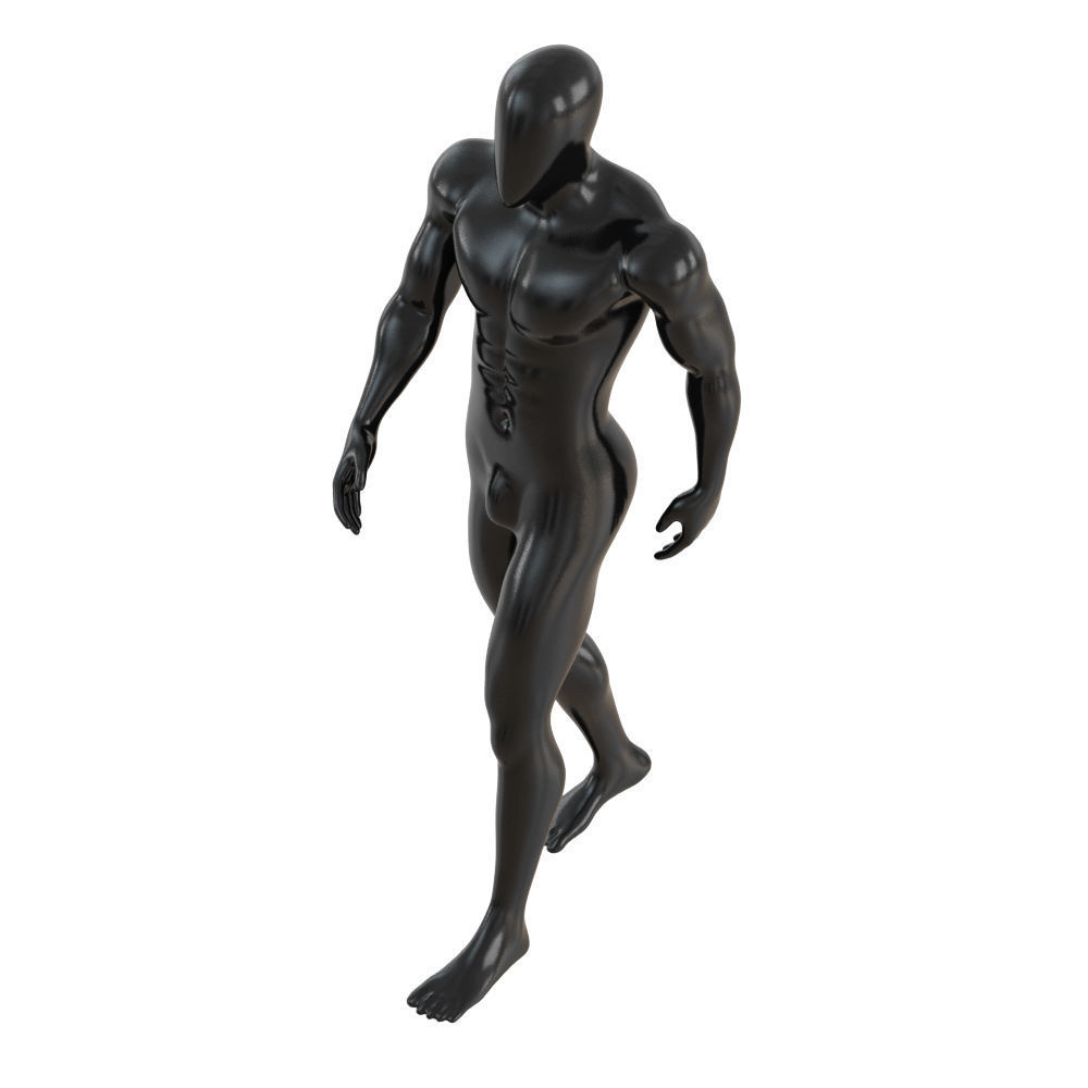 Abstract mannequin sports body 77 3D model_2