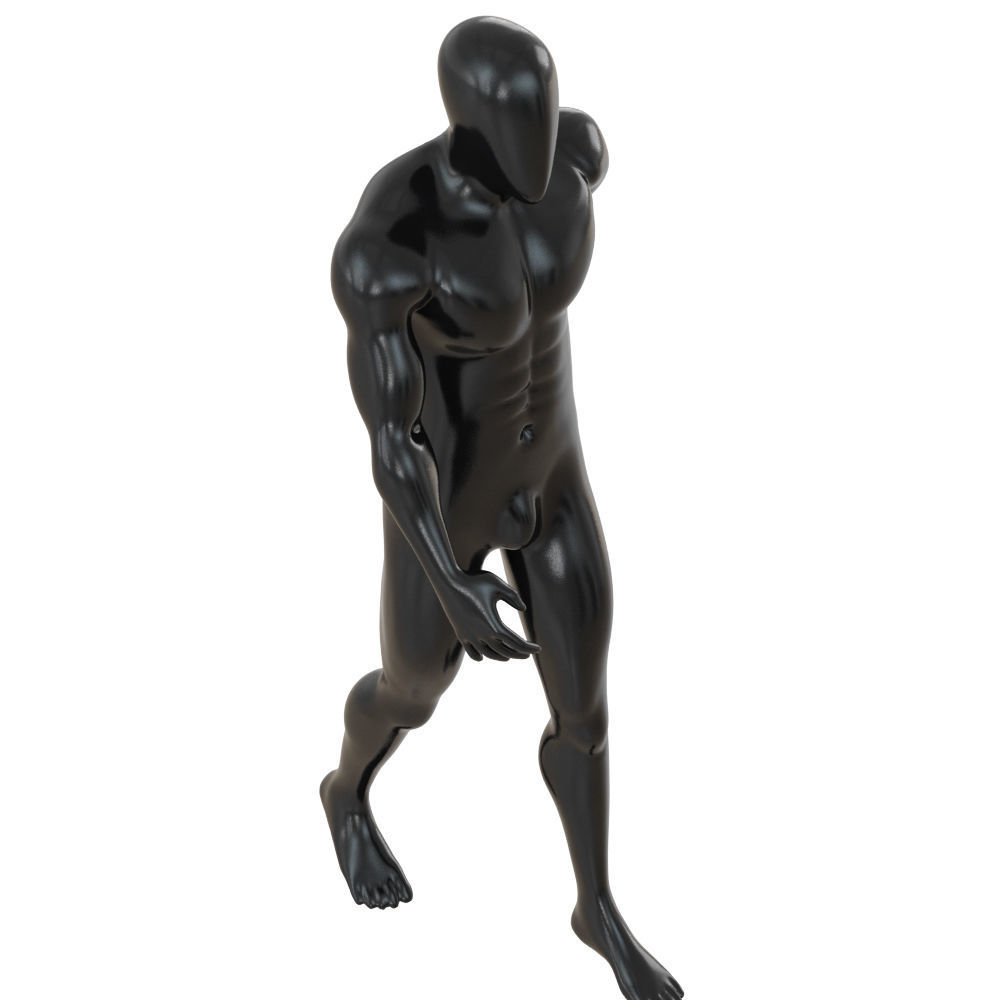 Abstract mannequin sports body 77 3D model_3