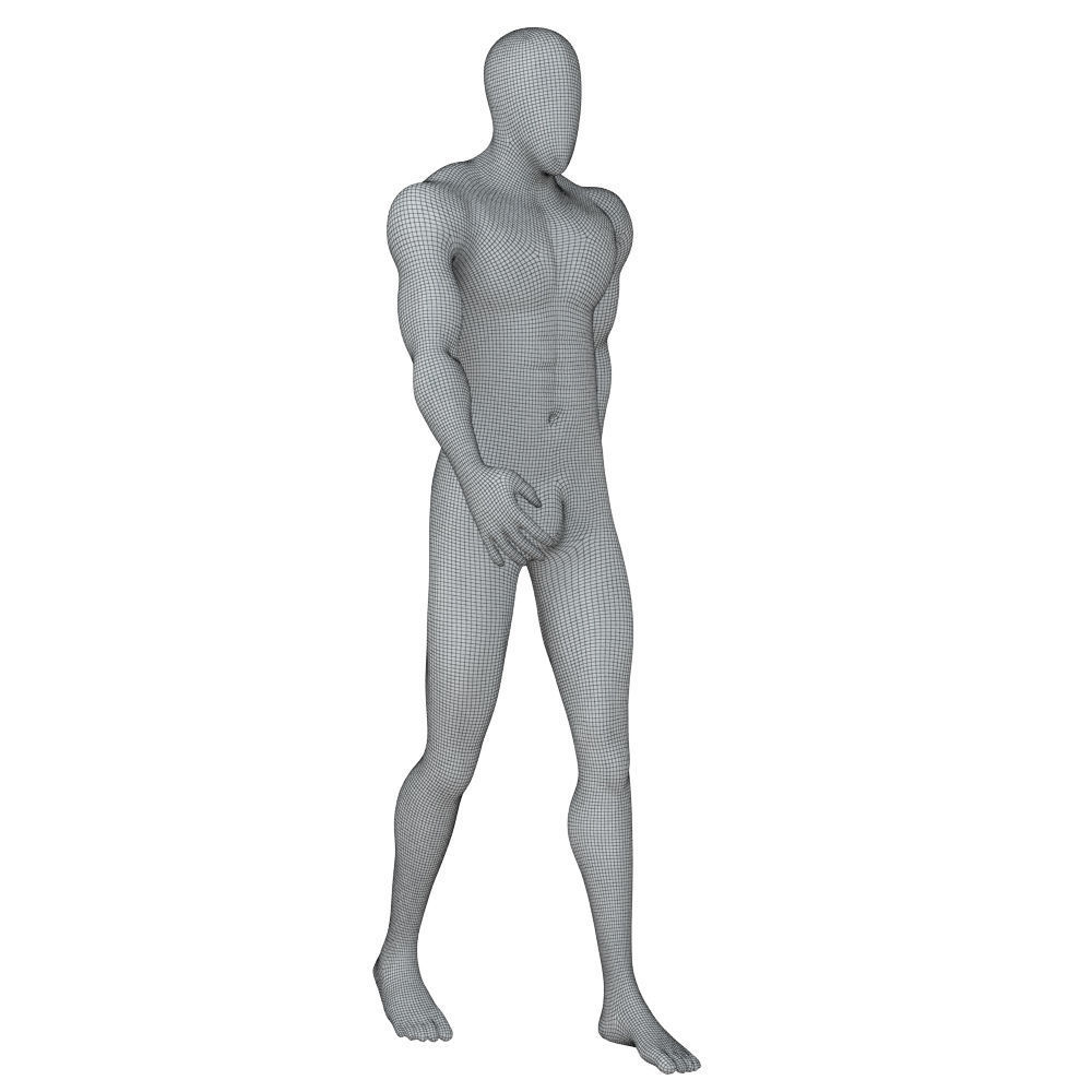 Abstract mannequin sports body 77 3D model_6