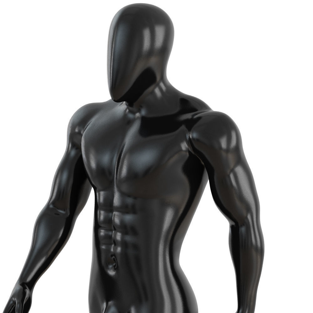 Abstract mannequin sports body 77 3D model_5