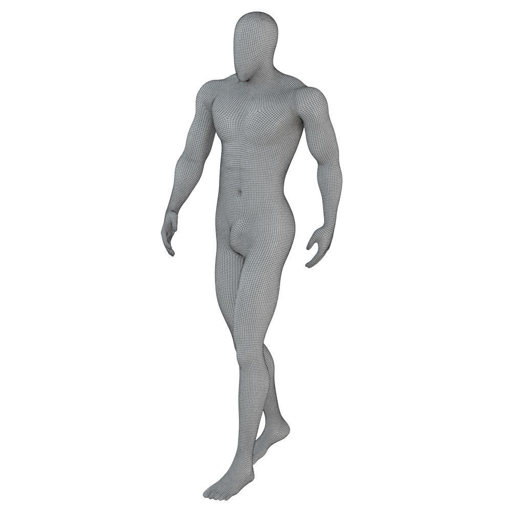 Abstract mannequin sports body 77 3D model_7