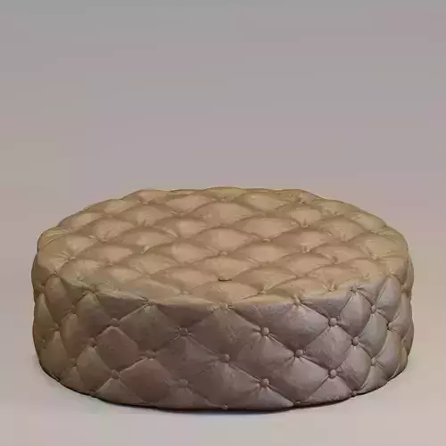 Round tufted ottoman