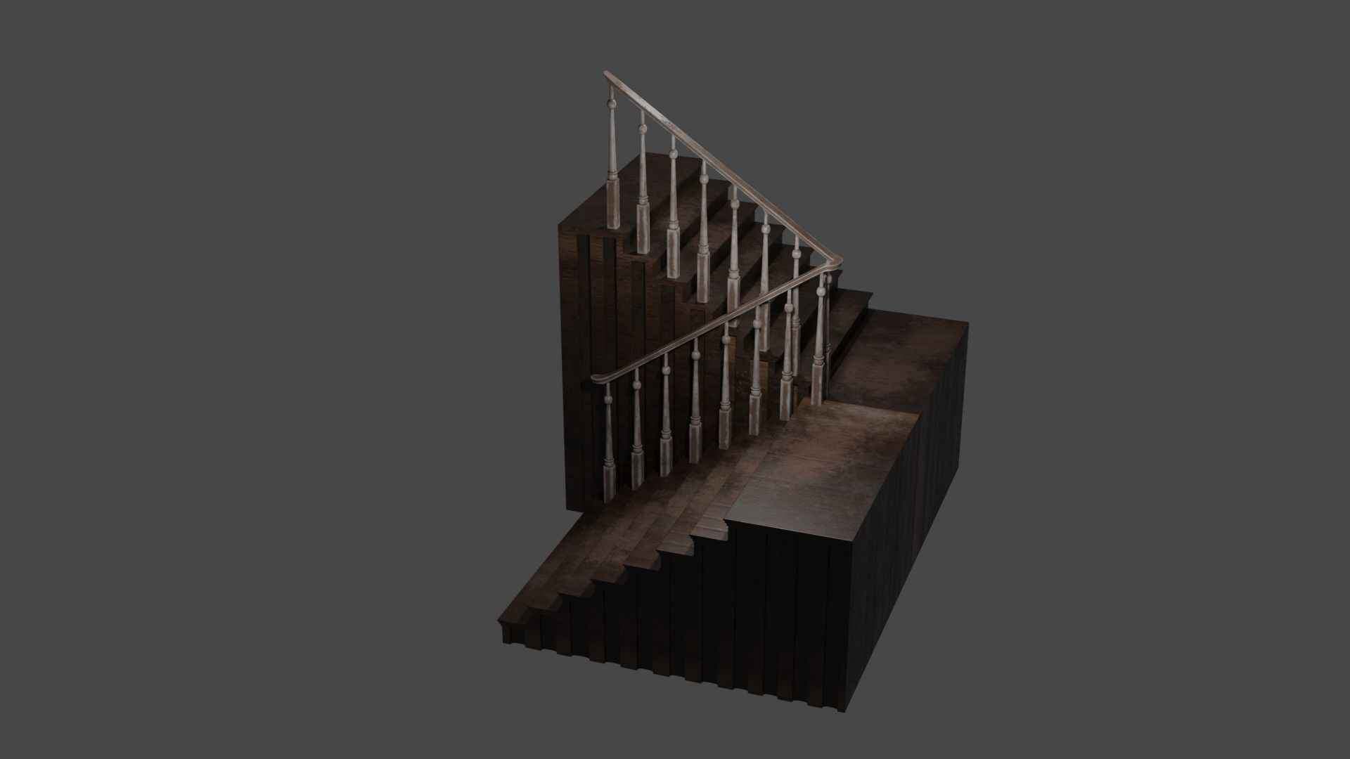 Wood Stairs 3D model_1