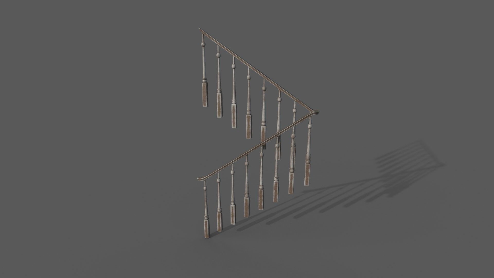 Wood Stairs 3D model_4