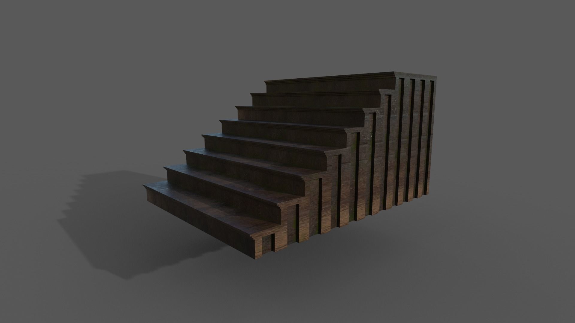 Wood Stairs 3D model_6