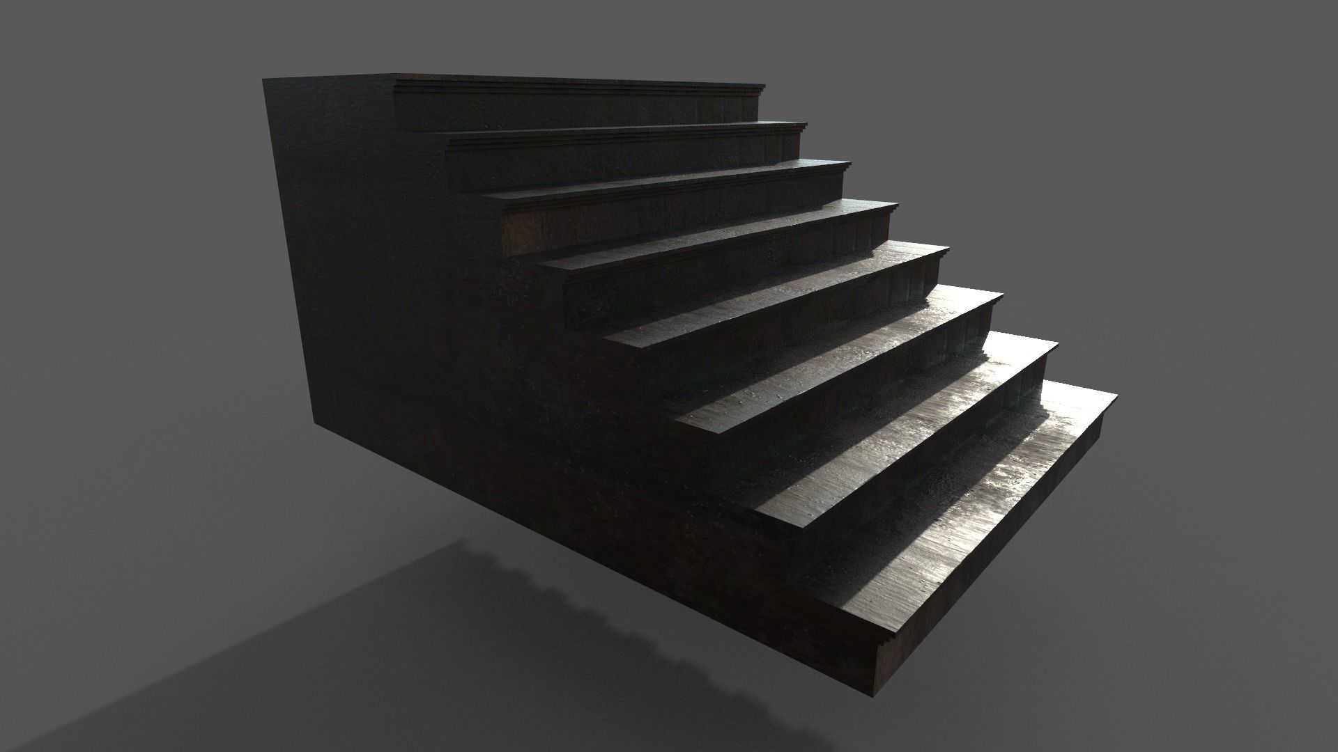 Wood Stairs 3D model_7