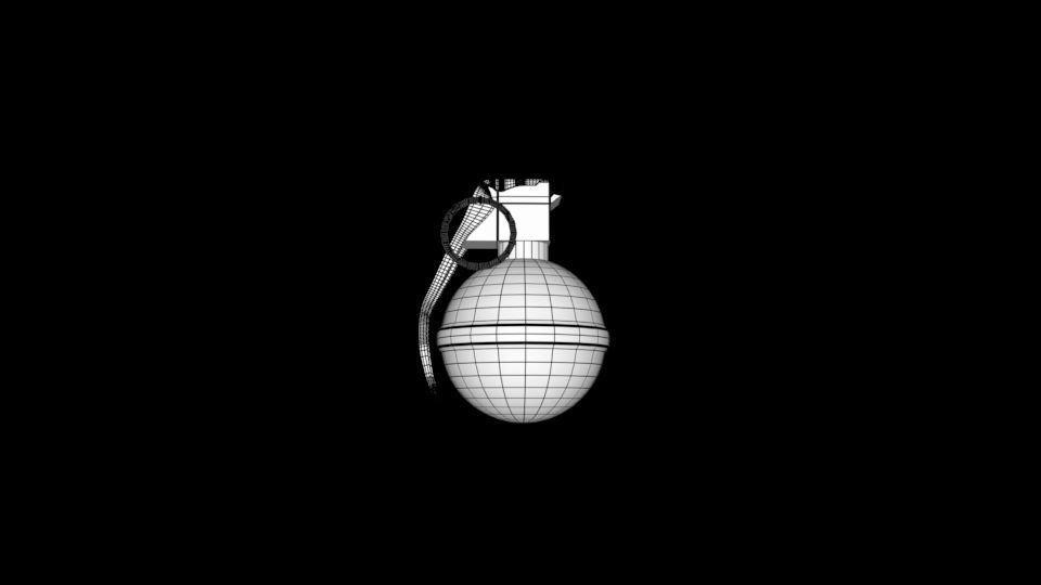 Grenade light bulb Low-poly 3D model_8