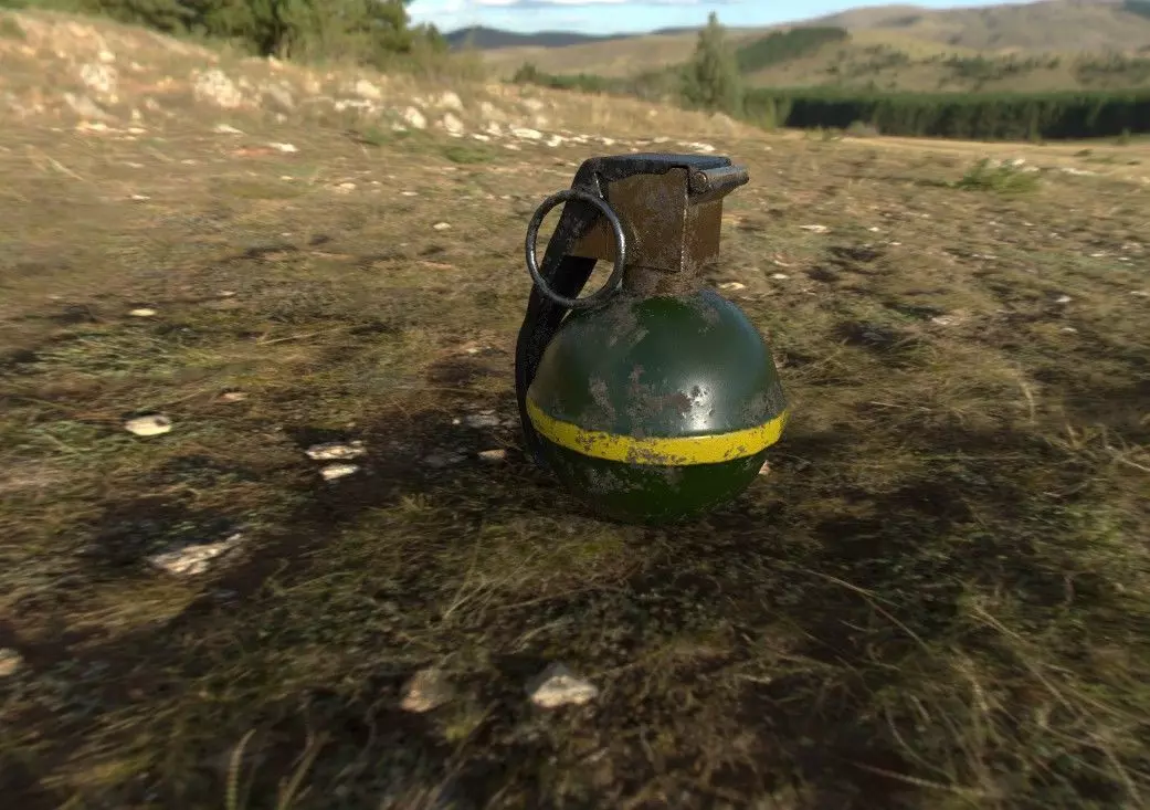 Grenade light bulb Low-poly 3D model_0