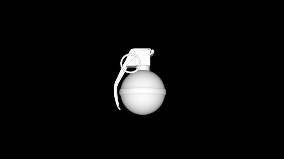 Grenade light bulb Low-poly 3D model_1