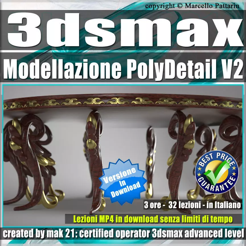 3ds max  Modellazione in PolyDetail Tutorial MP4 3D model_0