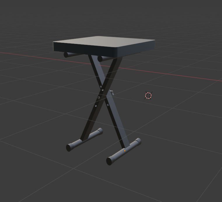 Piano Chair 3D model_4