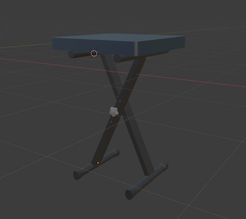 Piano Chair 3D model_3