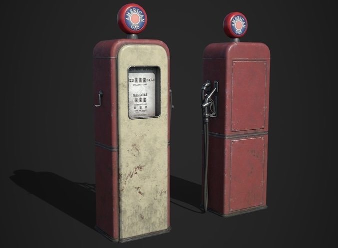 Gas Pump Low-poly 3D model