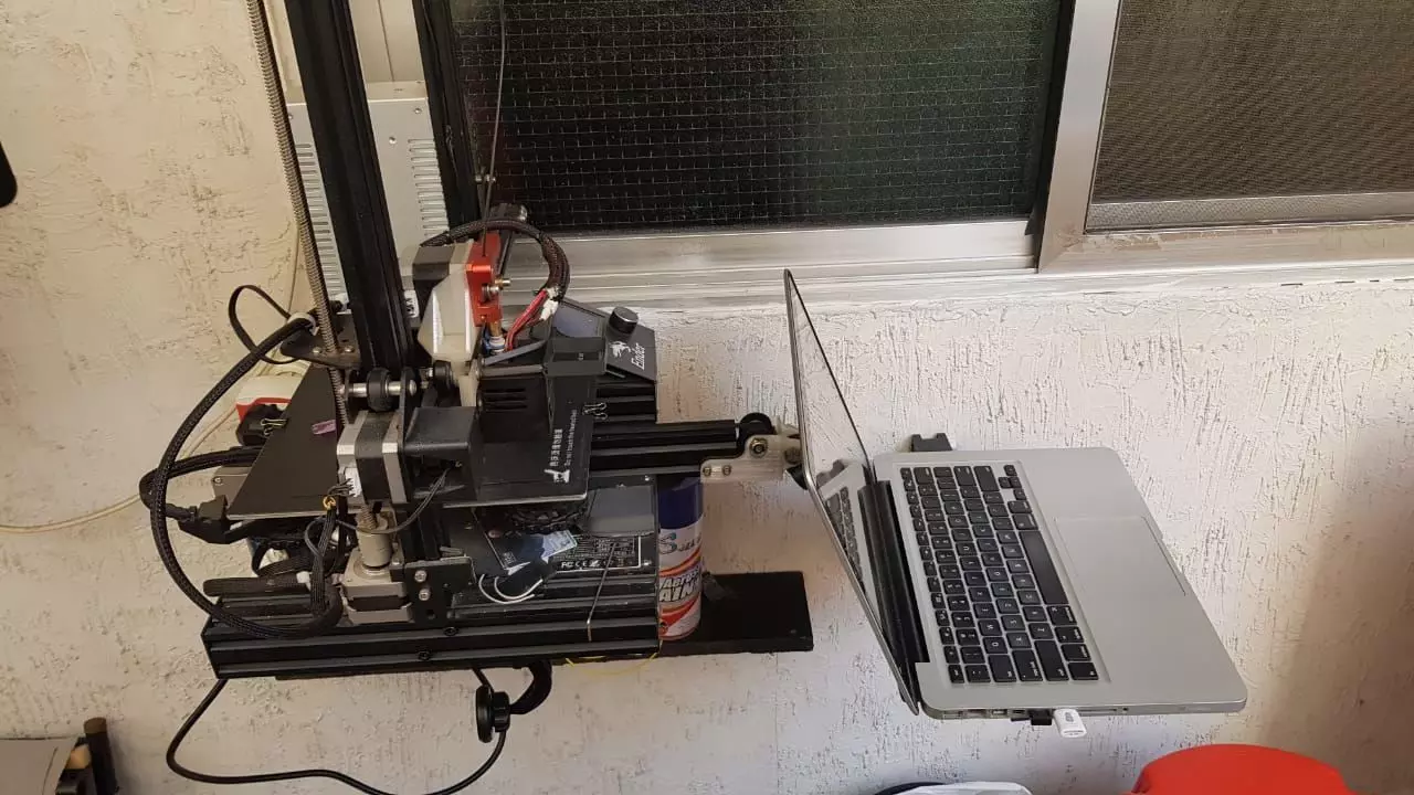 Laptop shelf 3D model_0