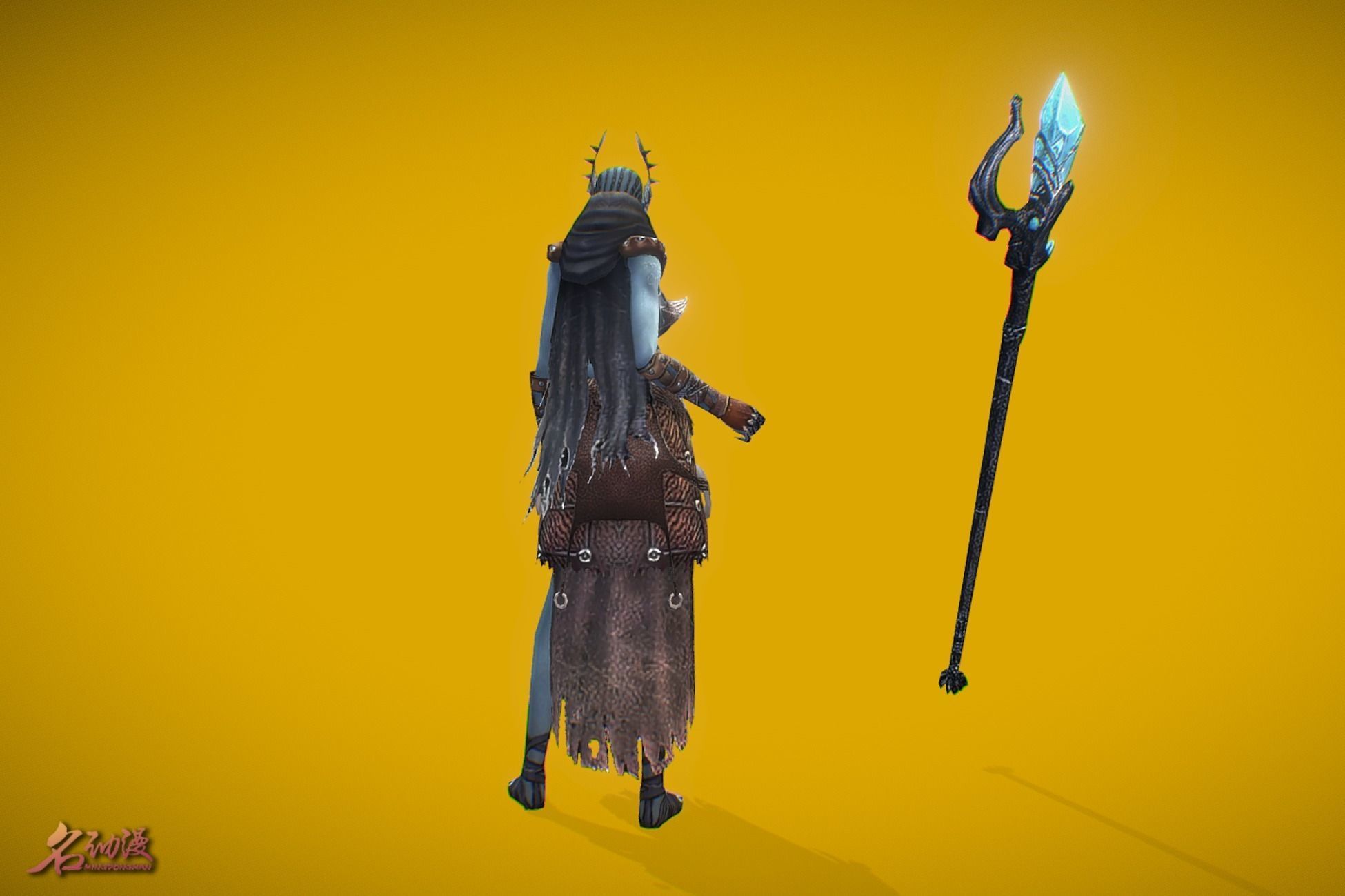 RPG Winter Witch Low-poly 3D model_3