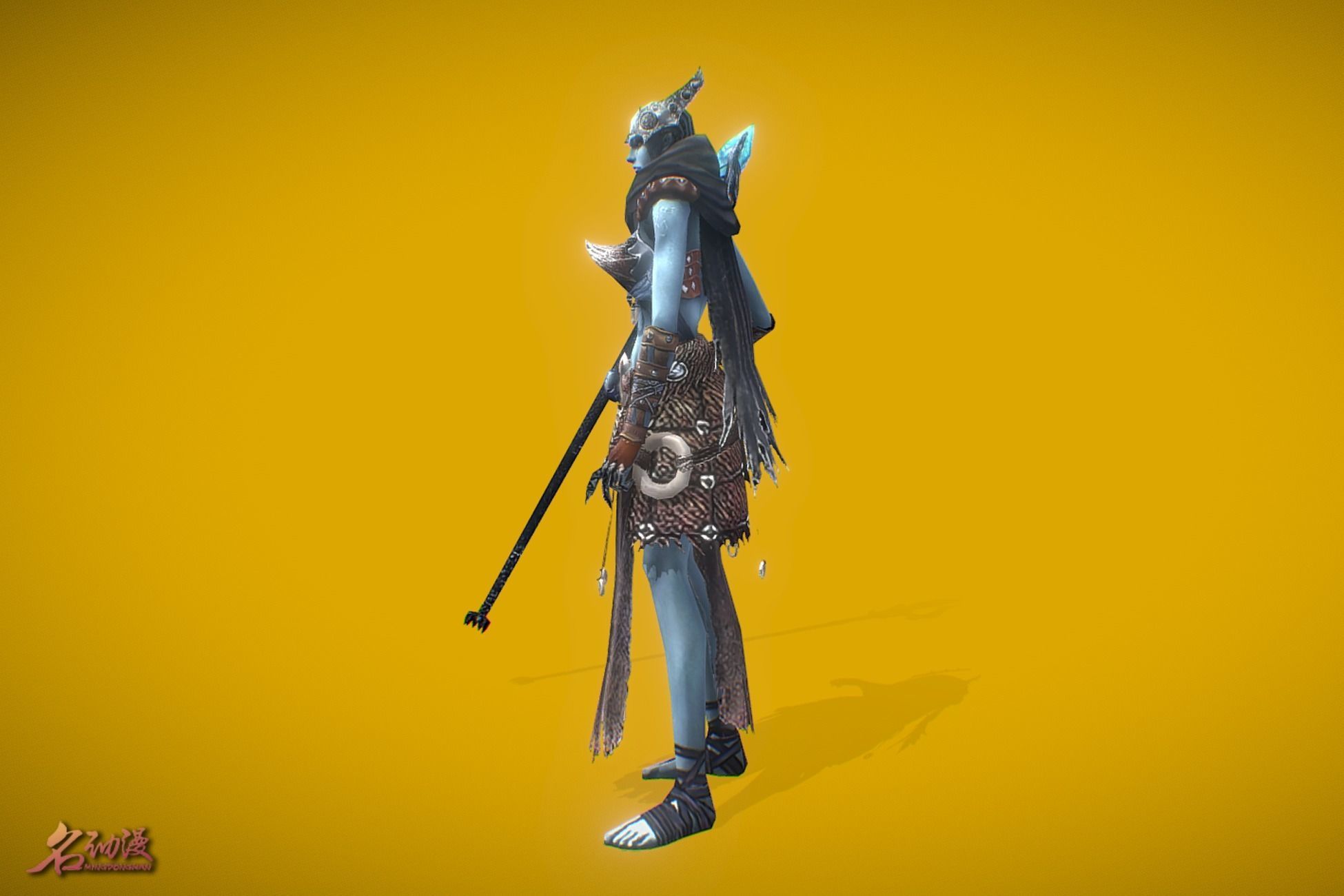 RPG Winter Witch Low-poly 3D model_1