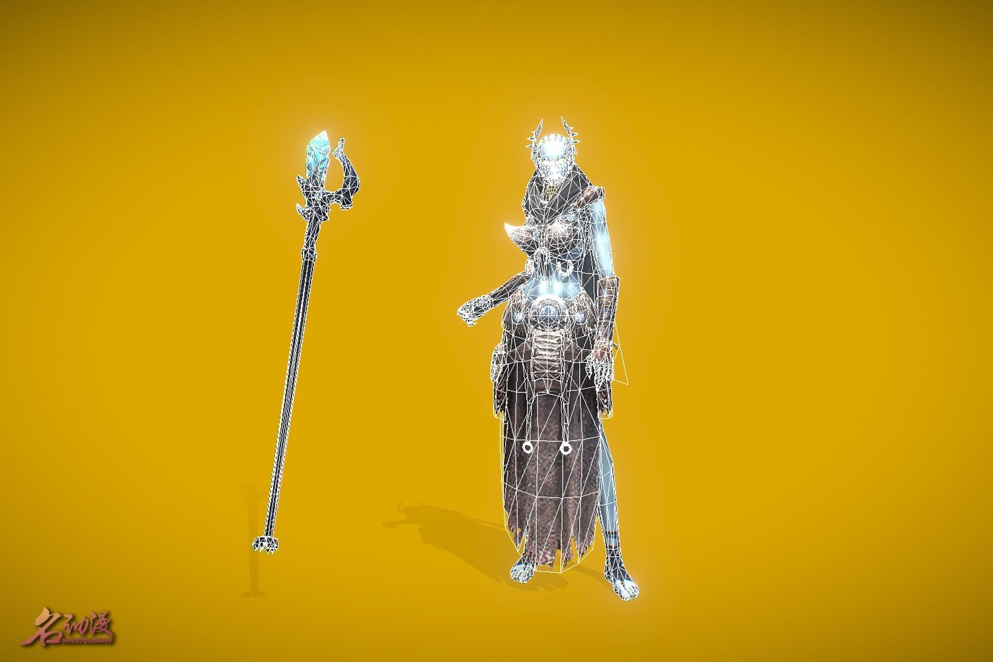 RPG Winter Witch Low-poly 3D model_4