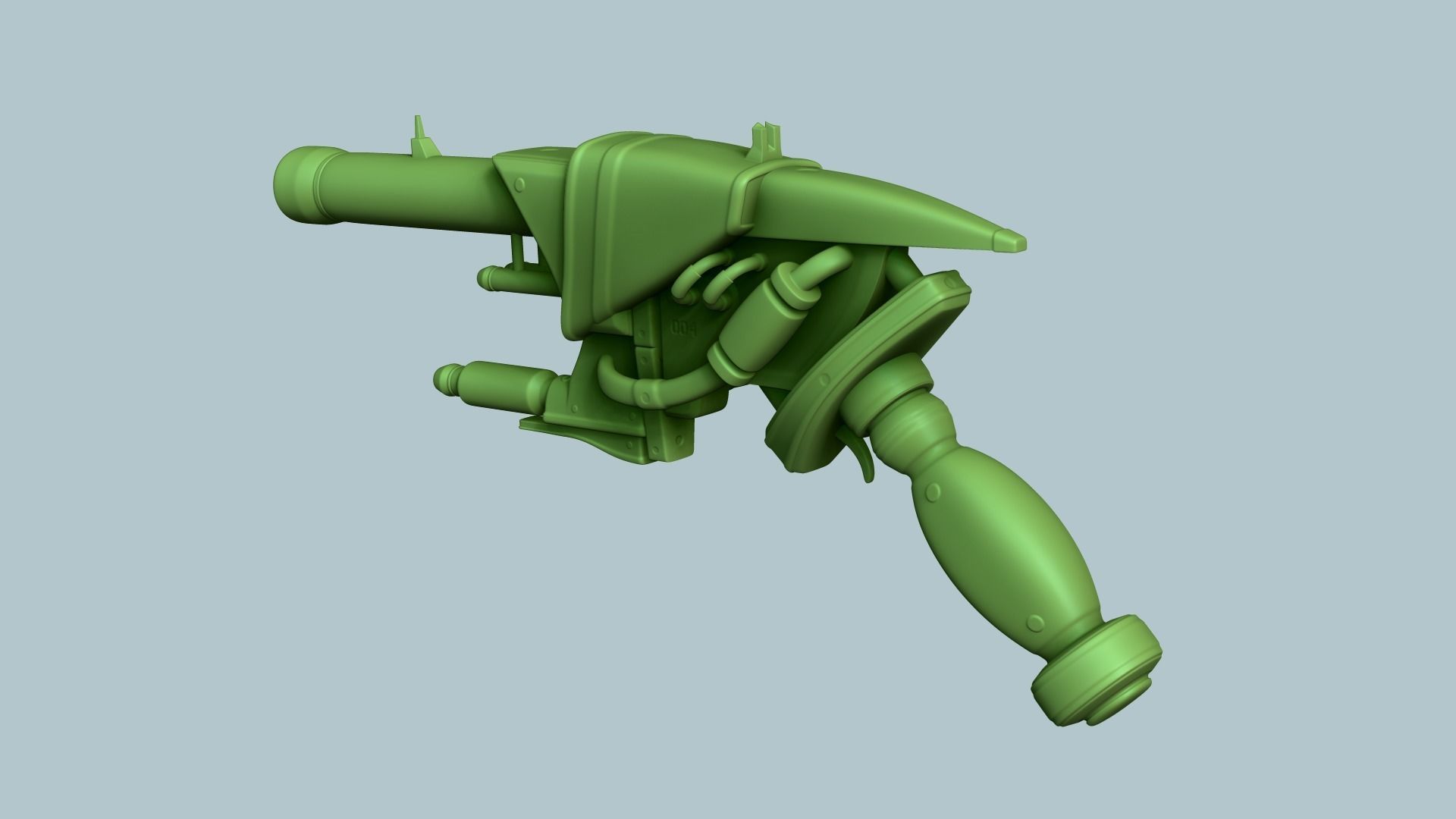 Sci-Fi Gun - Futuristic Weapon - Cartoon Low-poly 3D model_11