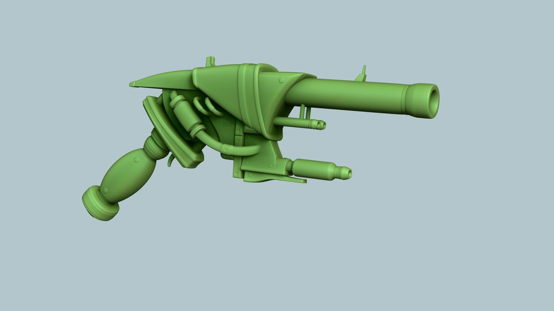 Sci-Fi Gun - Futuristic Weapon - Cartoon Low-poly 3D model_10