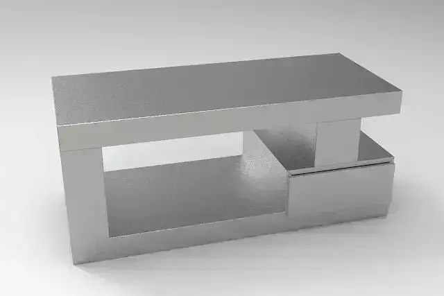 Table metal with two drawers