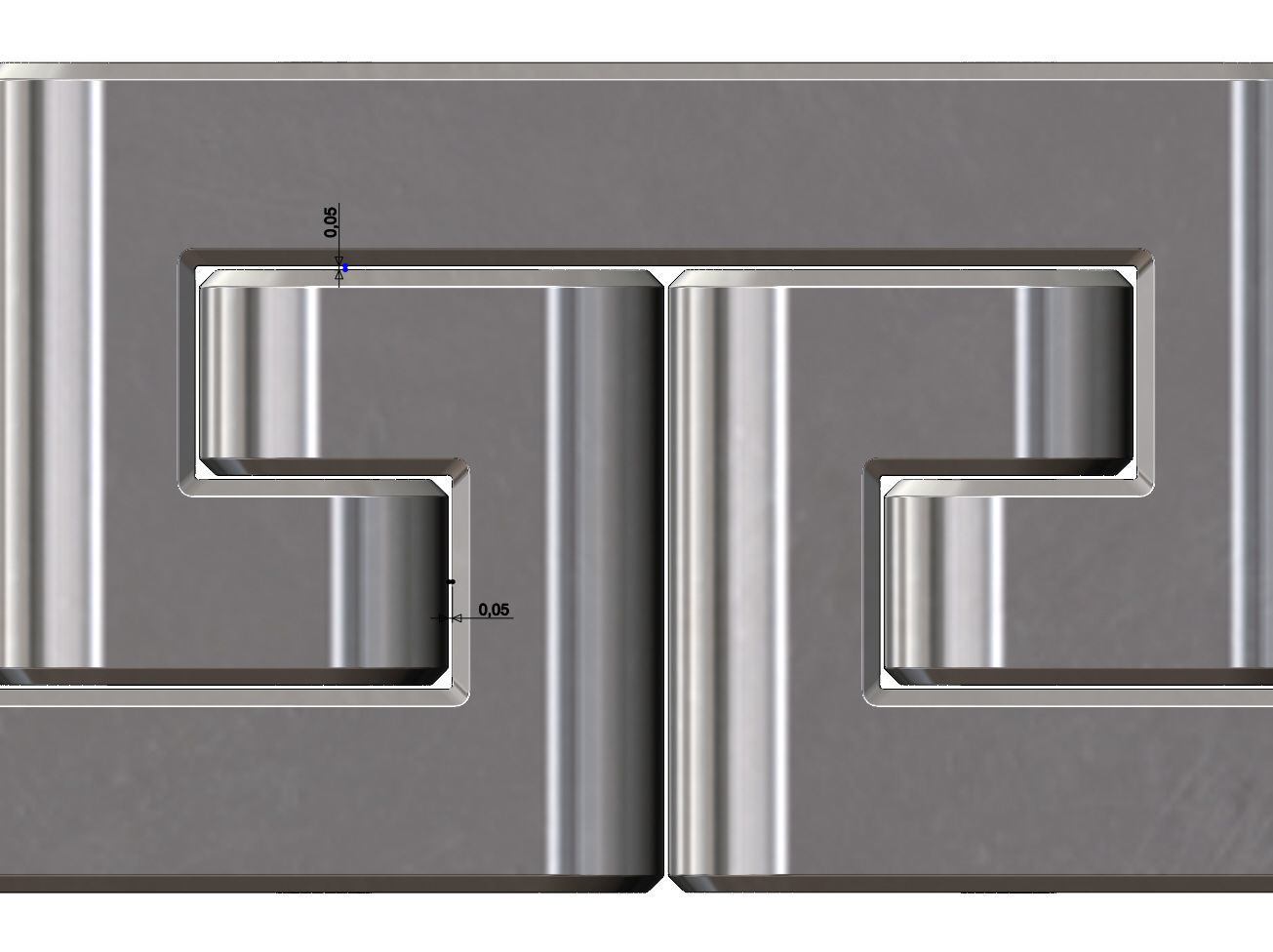 Greek key pattern wristband bracelet and chain  3D print model_7