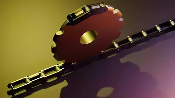 CONVEYOR CHAIN DOUBLE PITCH 2040 WITH SPROCKET 14 TEETH