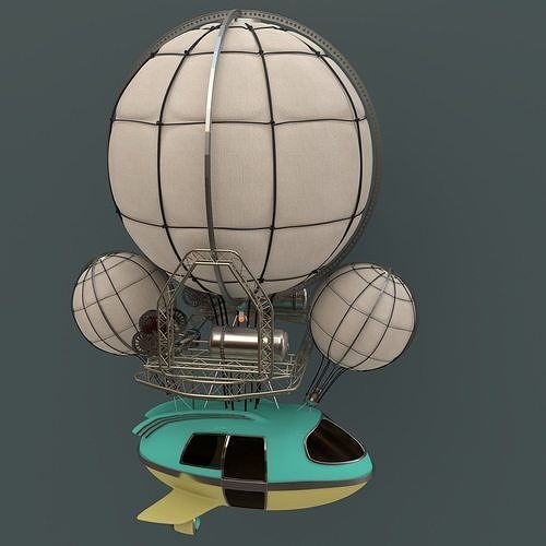 Steampunk Airship 3D model
