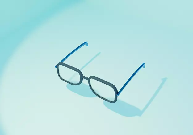 Spectacles glasses Low-poly 3D model_0