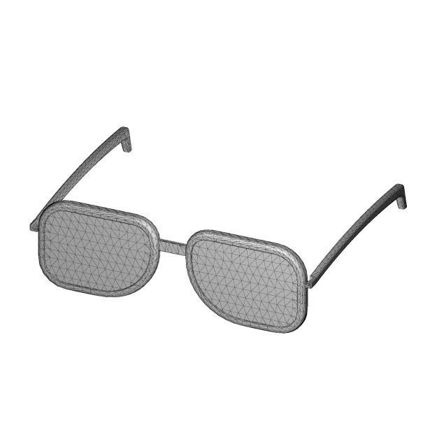 Spectacles glasses Low-poly 3D model_2