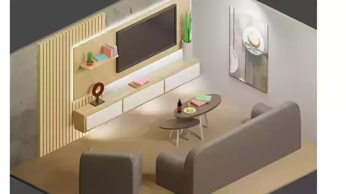 Blender 3D living room youtube
