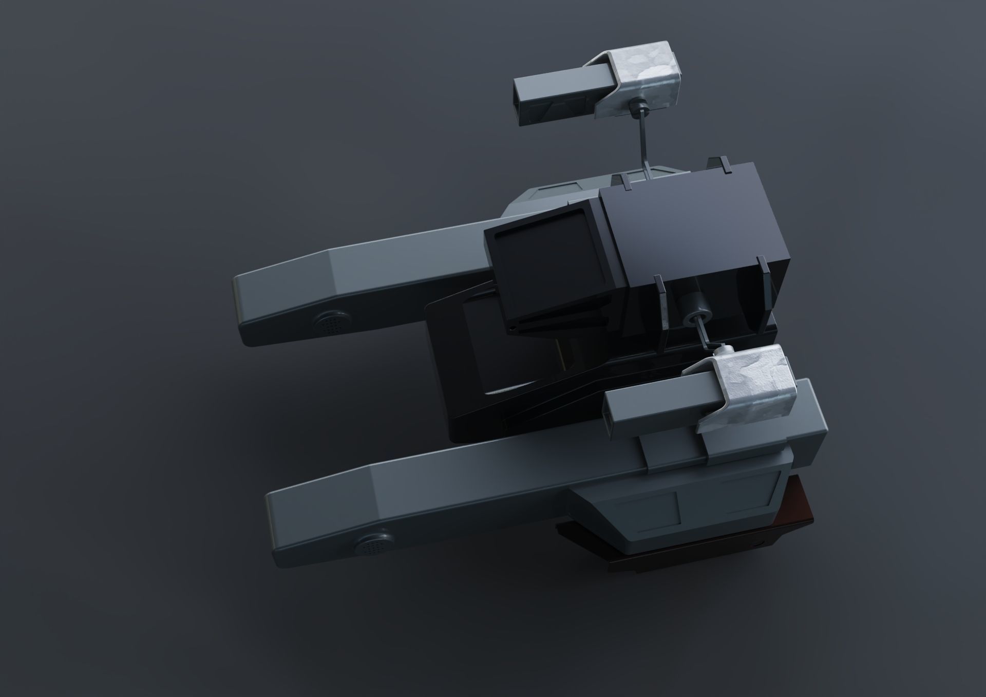 transport scifi spaceship airplane  3D model_3