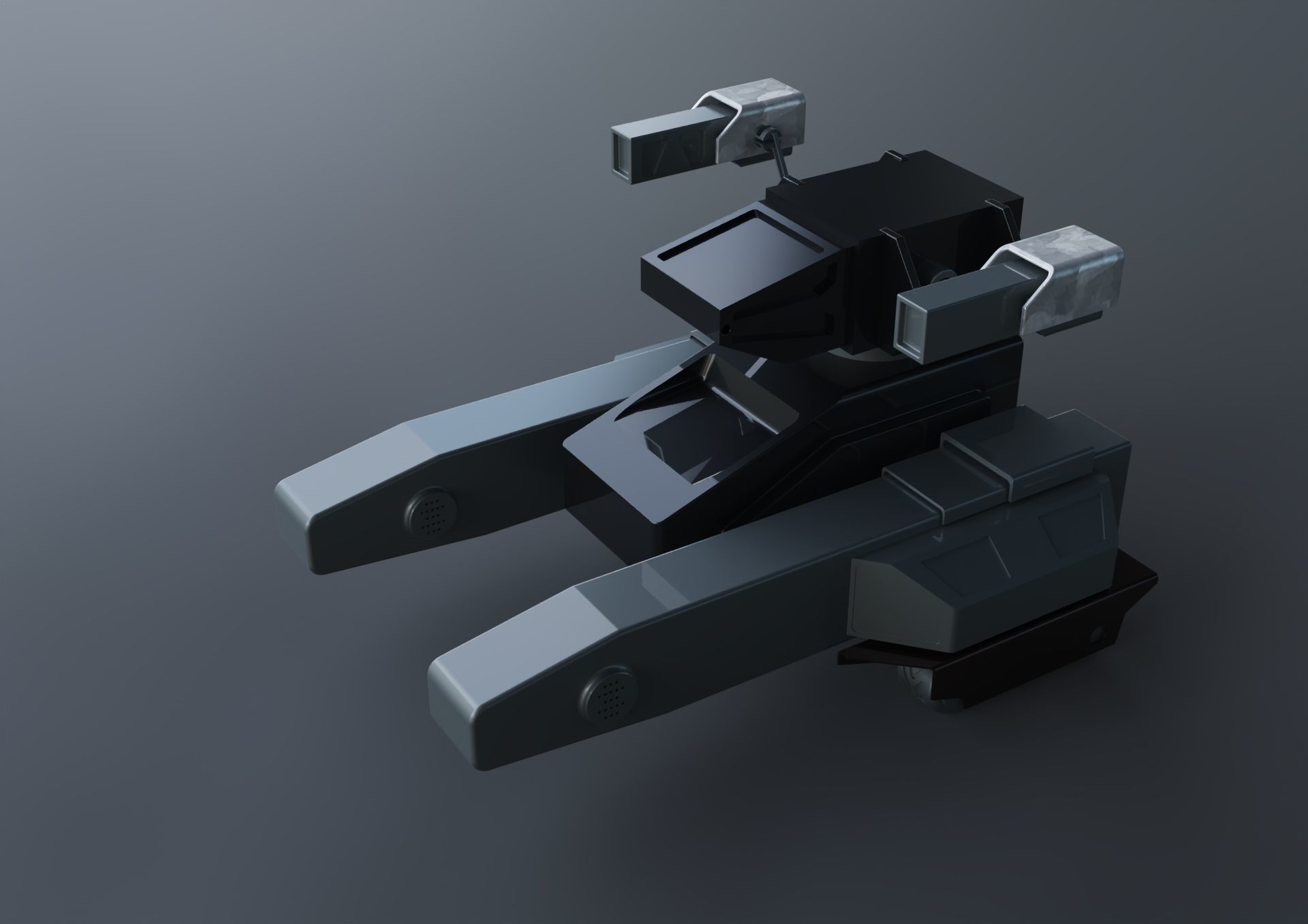 transport scifi spaceship airplane  3D model_1