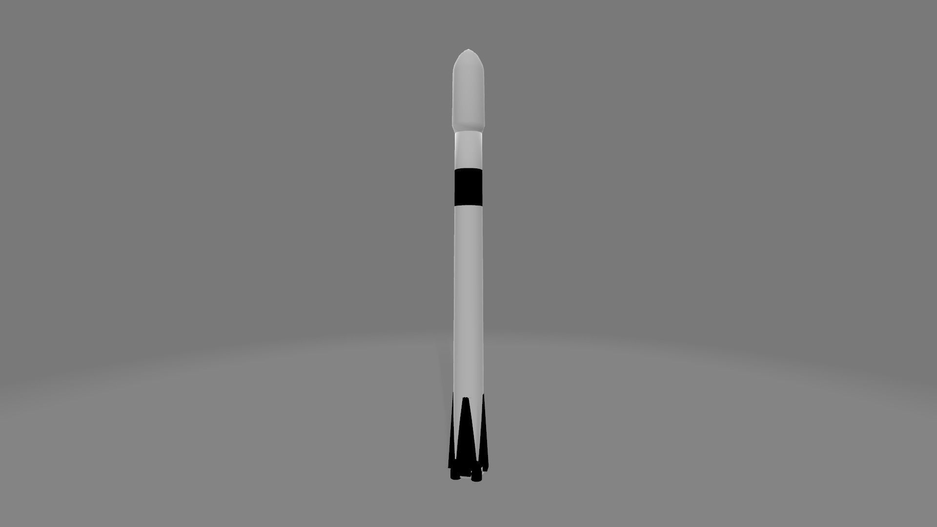 Falcon 9 Space-X inspired Low-poly 3D model_2