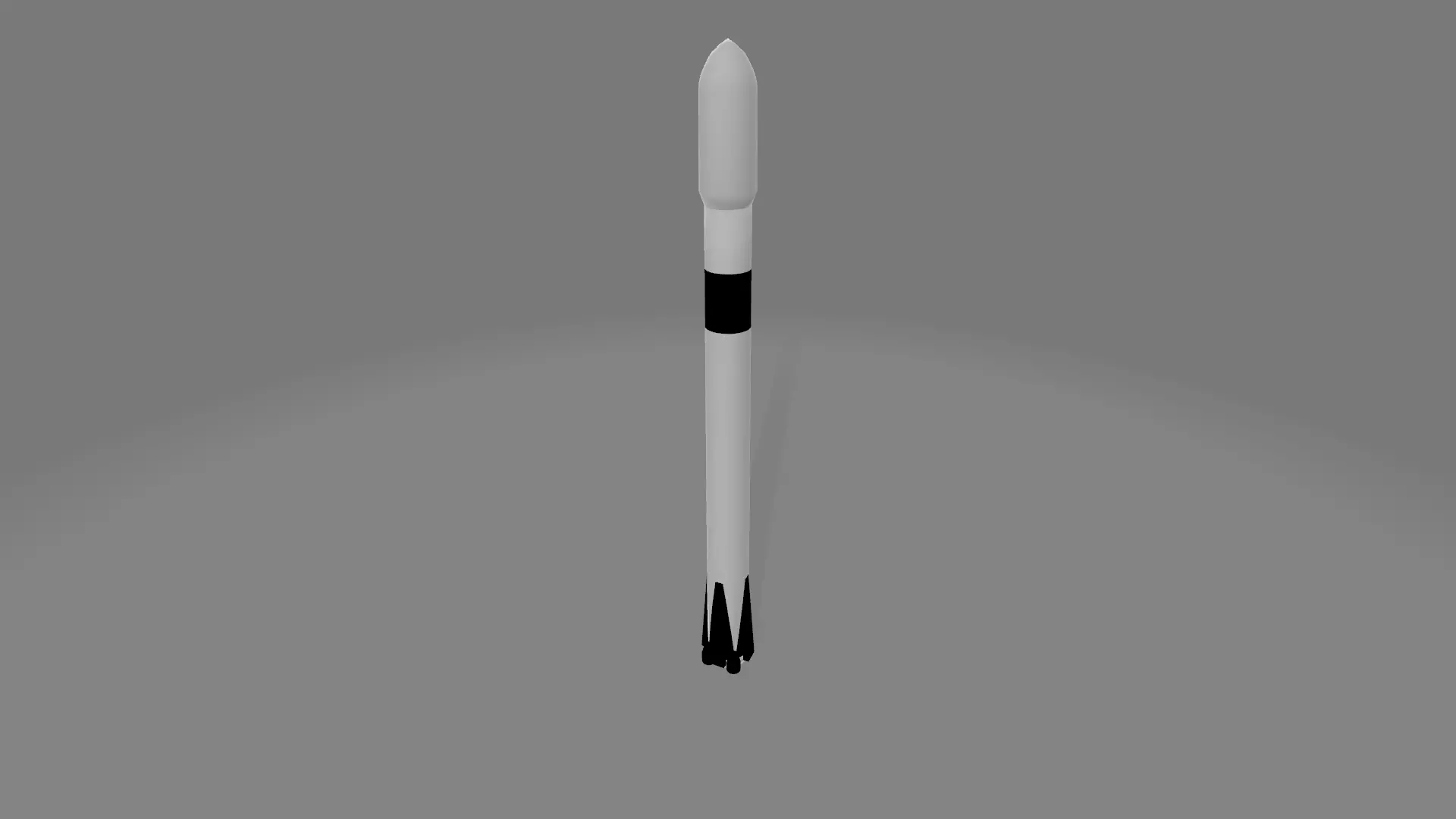 Falcon 9 Space-X inspired Low-poly 3D model_0