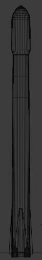 Falcon 9 Space-X inspired Low-poly 3D model_3