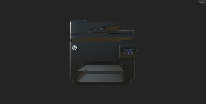 Hp printer 3d model Low-poly 3D model