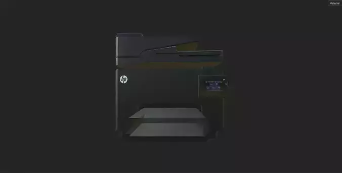 Hp printer 3d model Low-poly 3D model