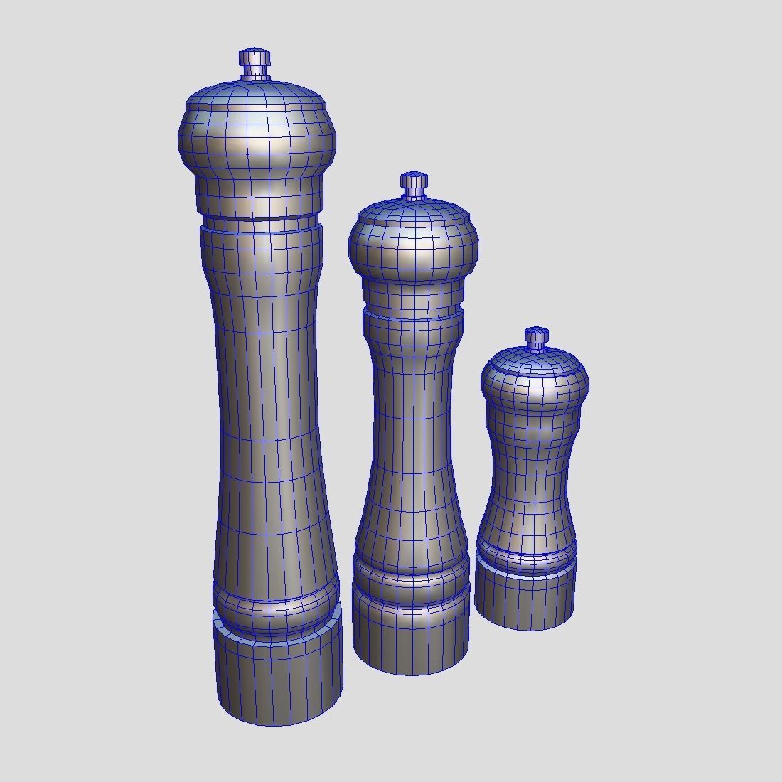 Pepper Mill Pack Low-poly 3D model_2