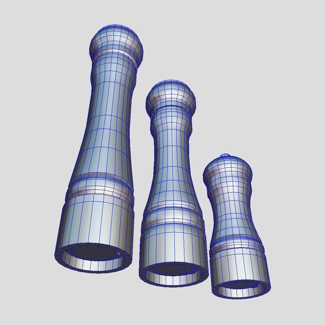 Pepper Mill Pack Low-poly 3D model_12