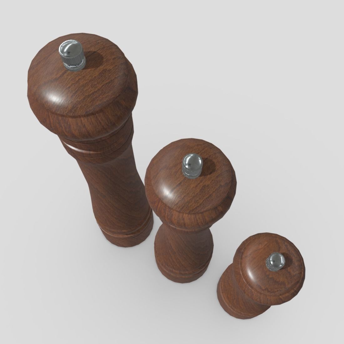 Pepper Mill Pack Low-poly 3D model_7
