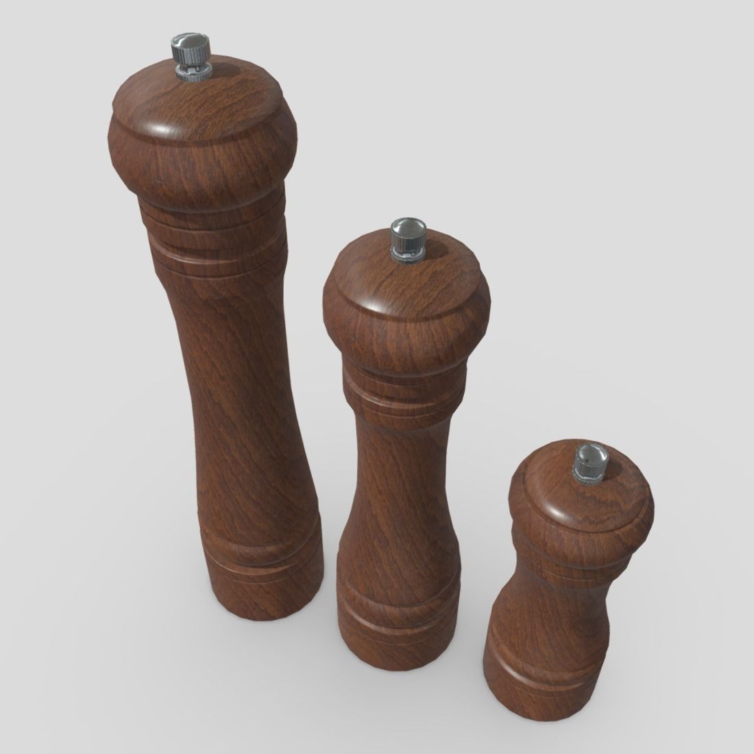 Pepper Mill Pack Low-poly 3D model_5