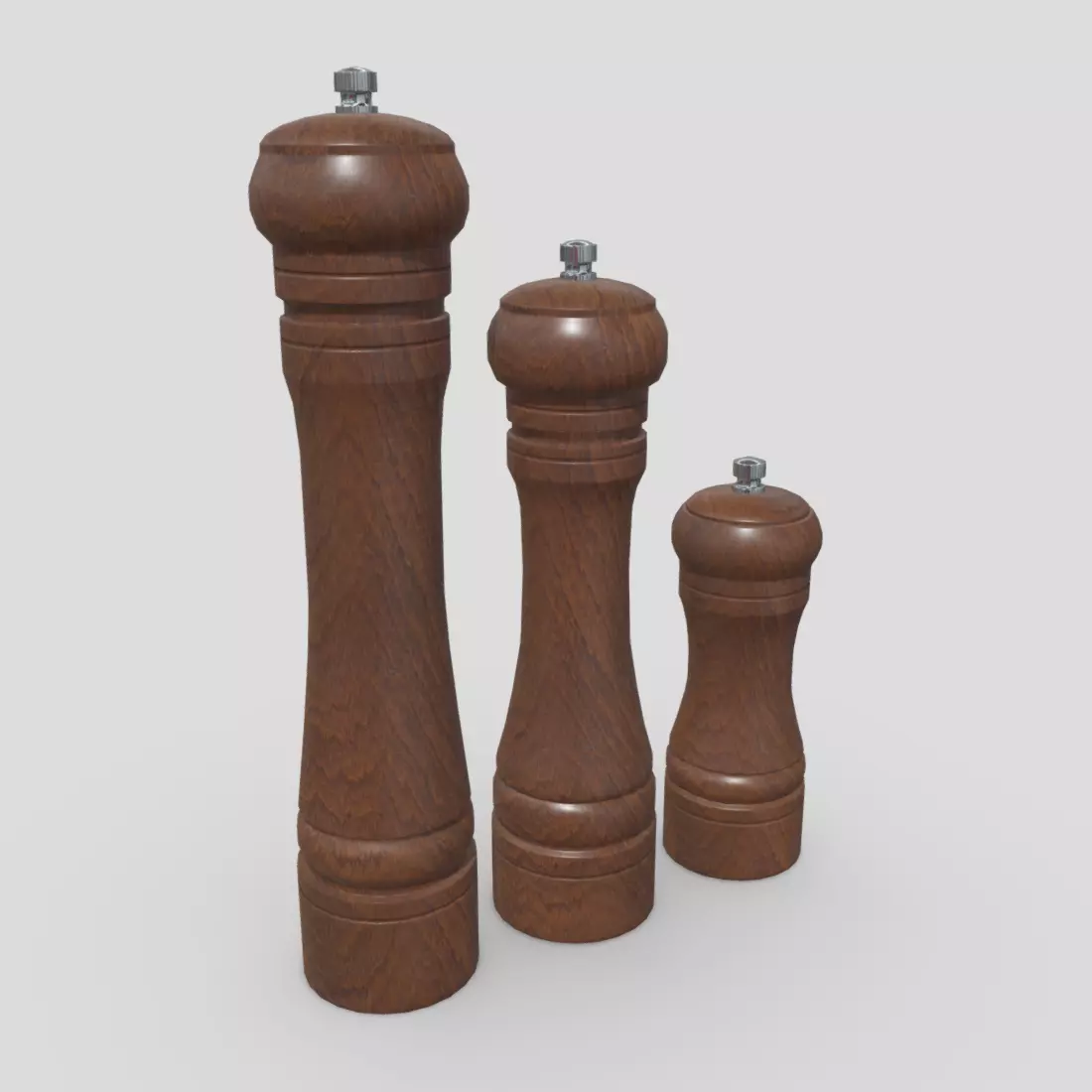 Pepper Mill Pack Low-poly 3D model_0