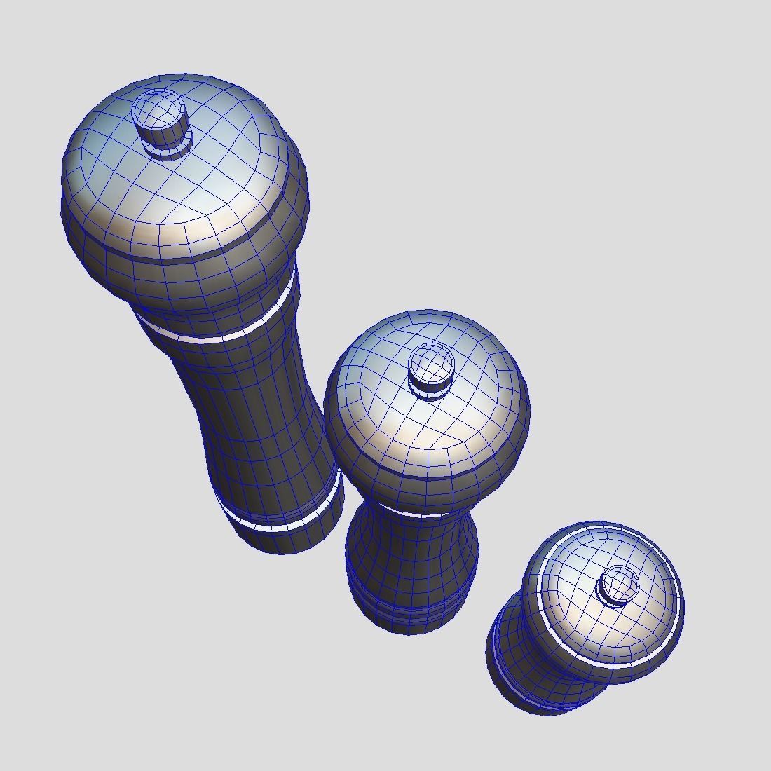 Pepper Mill Pack Low-poly 3D model_8