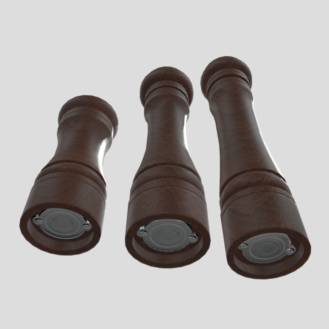 Pepper Mill Pack Low-poly 3D model_9