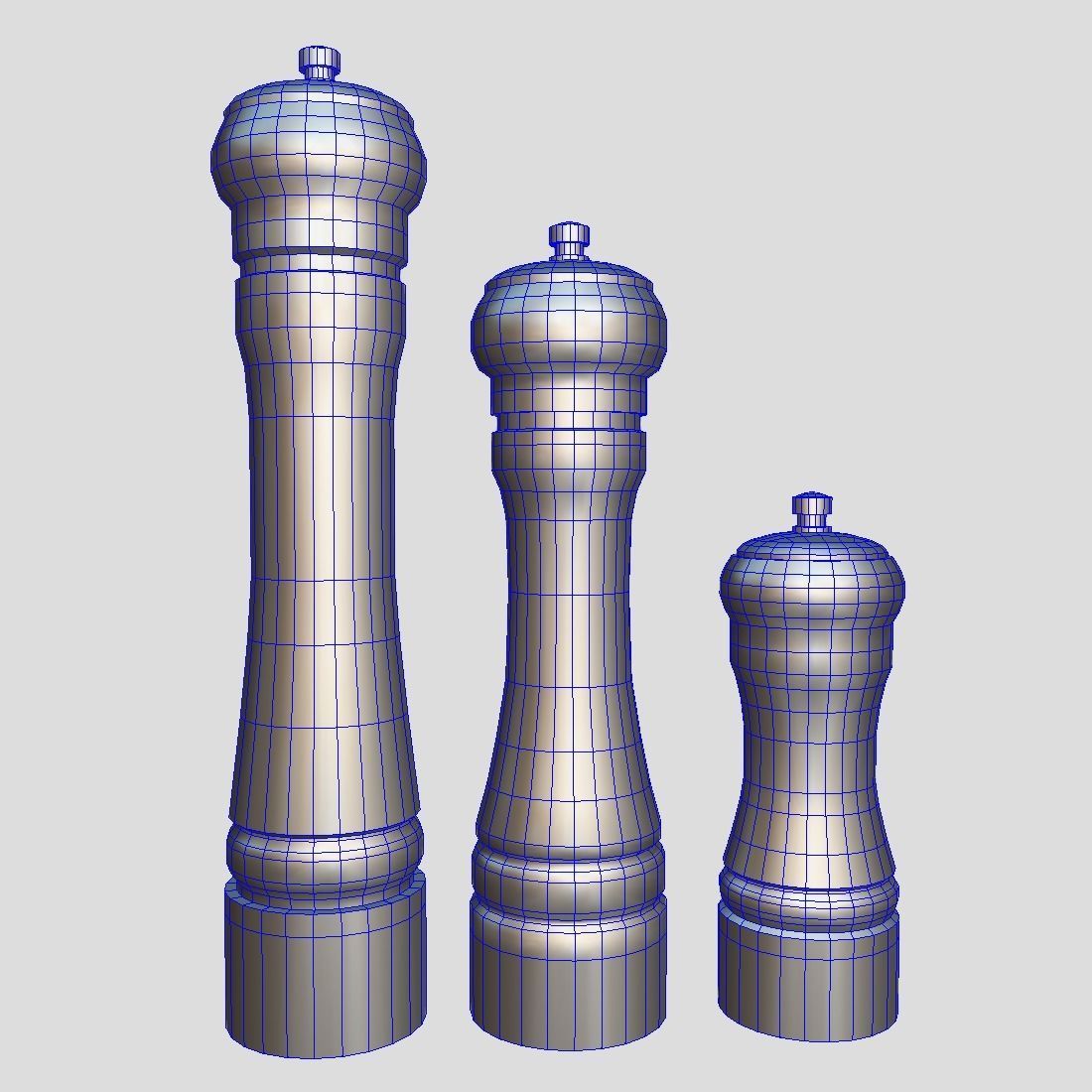 Pepper Mill Pack Low-poly 3D model_4