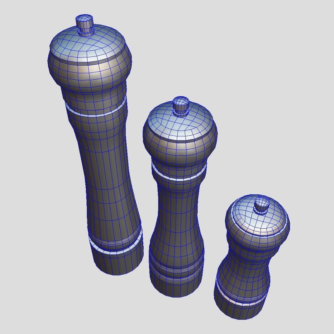 Pepper Mill Pack Low-poly 3D model_6