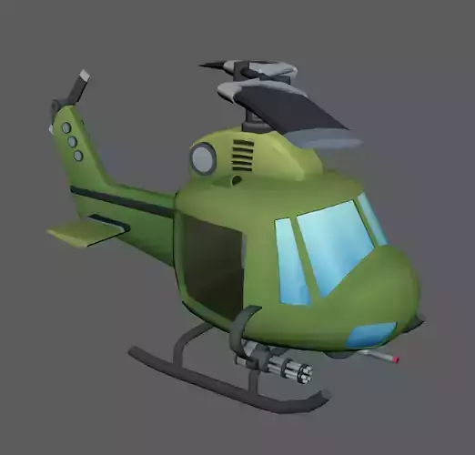 Low Poly Chopper helicopter