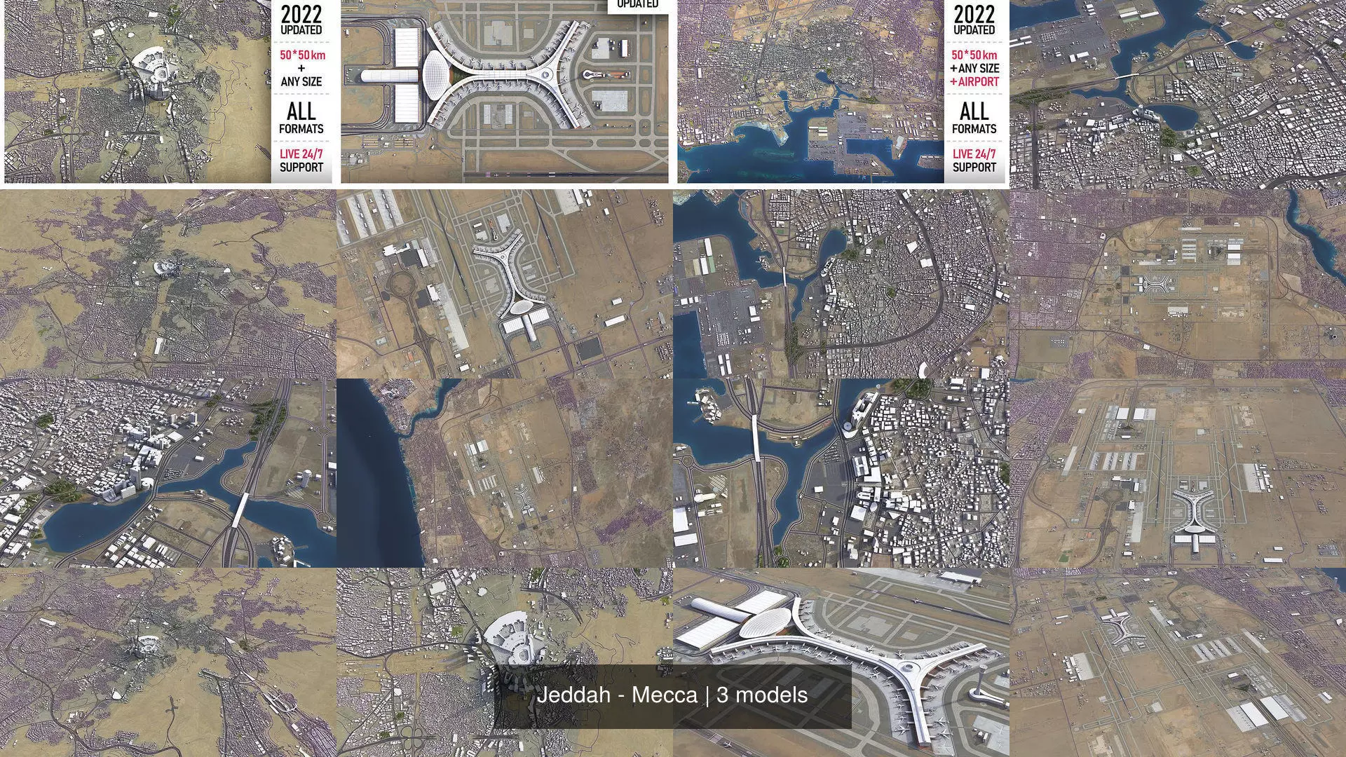 Jeddah - Mecca 3D Model Collection_1